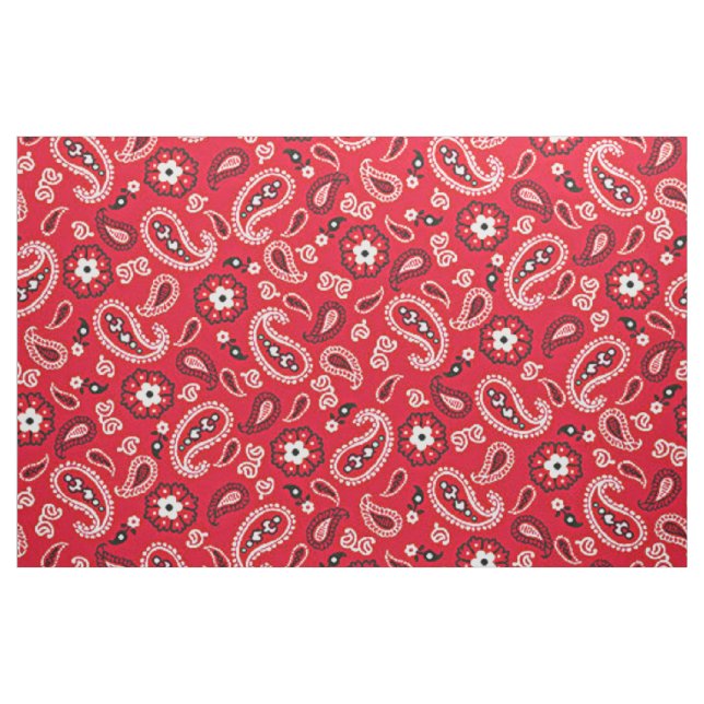 Tissu Red Paisley (Yard)