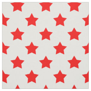 Tissu Red Stars White Arrière - plan Textile