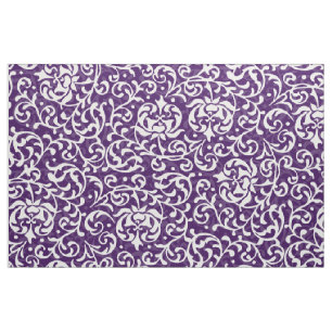 Tissu Regal Violet Renaissance Floral Damask