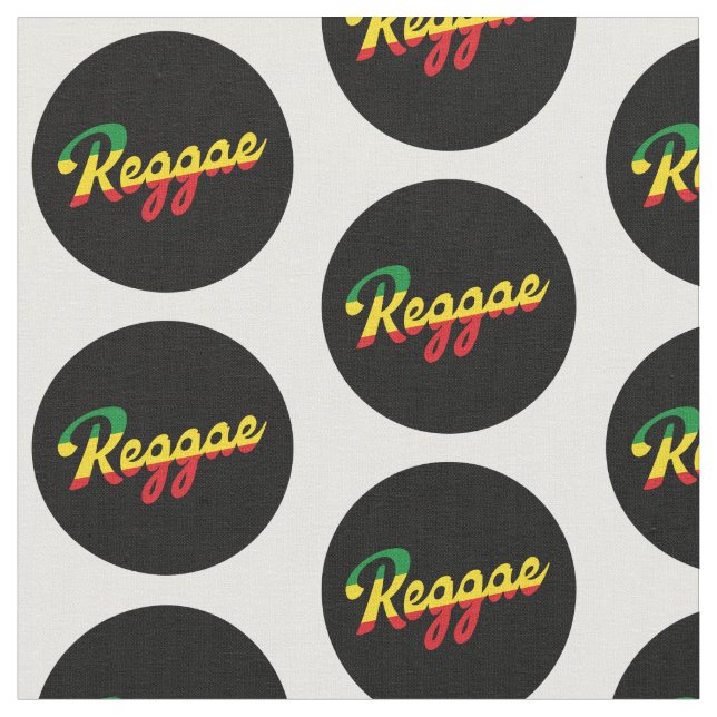 Tissu Reggae Musique avec couleurs du drapeau reggae (Fermer)