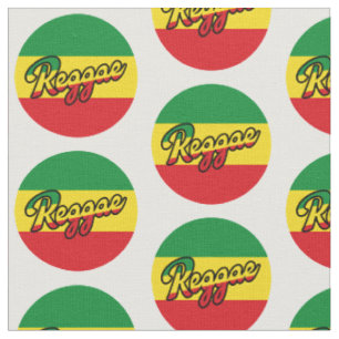 Tissu Reggae Musique avec couleurs du drapeau reggae