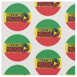 Tissu Reggae Musique, reggae art avec symbole de paix