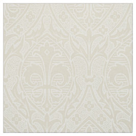 Tissu Renaissance gothique Fleur de Lys - Ivoire