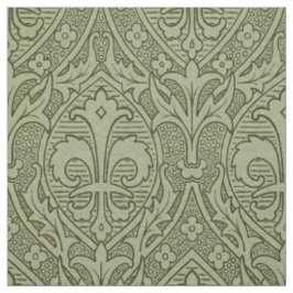 Tissu Renaissance gothique Fleur de Lys - Mossy Green