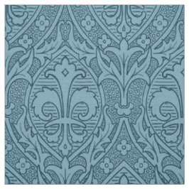 Tissu Renaissance gothique Fleur de Lys - Peacock Blue