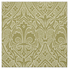 Tissu Renaissance gothique Fleur de Lys - Vieux Or
