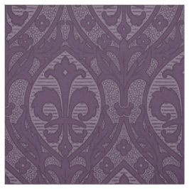 Tissu Renaissance gothique Fleur de Lys - Violet