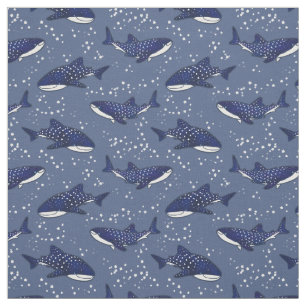 Tissu Requin de baleine étoilé (foncé)