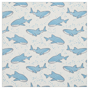 Tissu Requin de baleine étoilé (lumière)