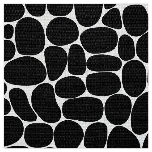 Tissu Résumé 160417 - Noir sur le blanc (Échantillon)