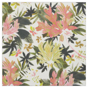 Tissu RETRAIT SAUVAGE Hibiscus tropical Floral