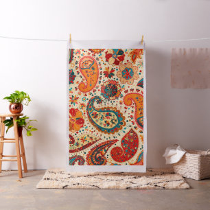 Tissu Rétro beau bohémien coloré Paisley de Boho