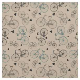 Tissu Rétro copie de bicyclettes du motif Fabric Gray