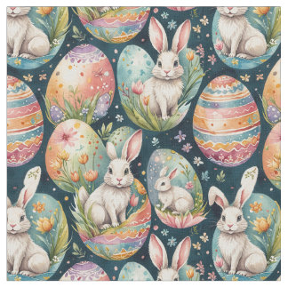 Tissu Retro Easter seamless pattern. Watercolor