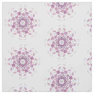 Tissu rétro élément pourpre floral