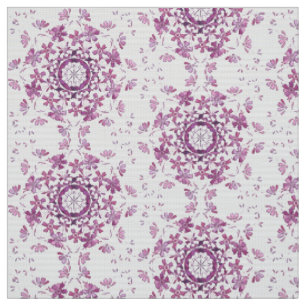 Tissu rétro élément pourpre floral