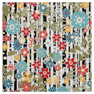 Tissu Rétro, floral rétro