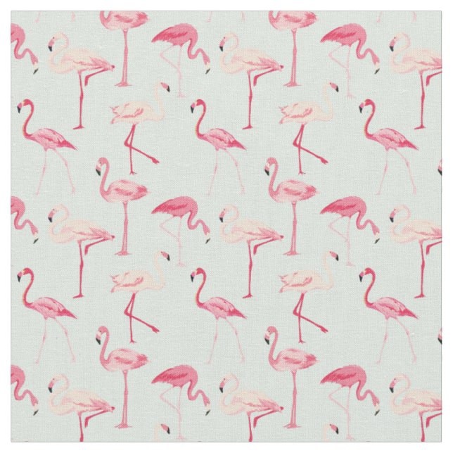 Tissu Rétro motif de Flamant rose (Fermer)