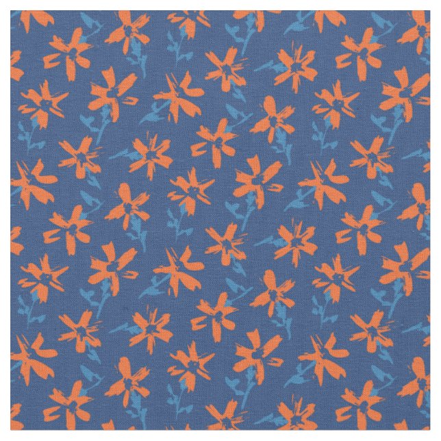 Tissu Retro motif floral de style boho. marguerite Abstr (Fermer)