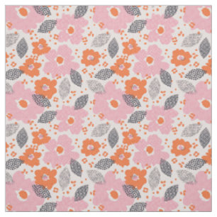 Tissu Rétro motif floral mignon