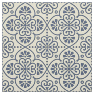 Tissu Rétro motif ornemental floral géométrique