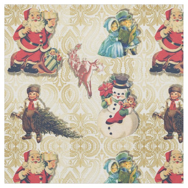 Tissu Rétro Noël (Fermer)