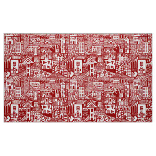 Tissu Rêve urbain - Ruby Red