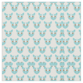 Tissu Rhinocéros bleu mignon et adorable
