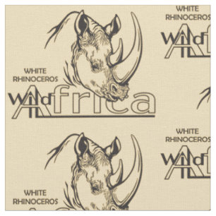 Tissu rhinocéros ou rhino. Afrique sauvage