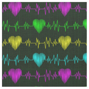 Tissu Rhythme cardiaque ridescente ECG. infirmière Méd