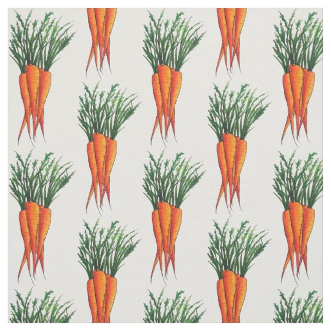 Tissu Ripe Vegetable Garden Carottes Bunch Veggie Veg (Échantillon)