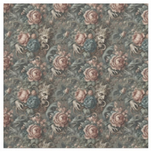 Tissu Rituel des ombres de sang - Carreaux denses gothiq