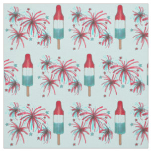 Tissu Rocket Pop Popsicle Feu d'artifice Juillet 4ème US