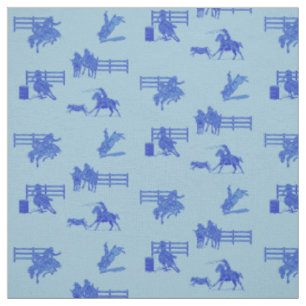 Tissu Rodéo Événements Cheval Cowboy Cowgirl Western
