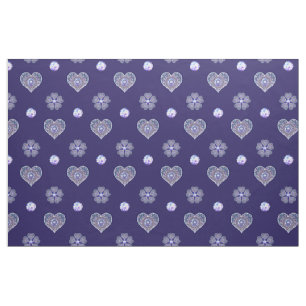 Tissu Rosace bleue