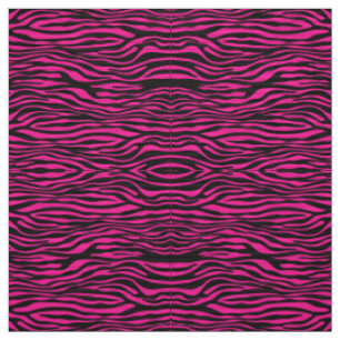 Tissu Rose abstrait et noir de zèbre