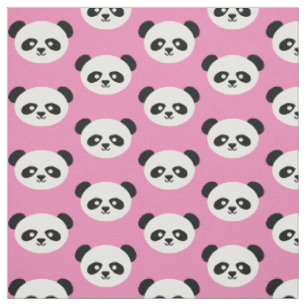 Tissu Rose adorable de visage d'ours panda de Kawaii