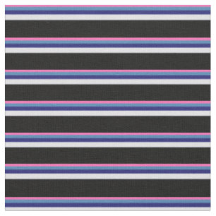 Tissu Rose chaud, Bleu, Bleu de minuit, Lavande et Noir