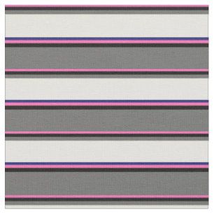 Tissu Rose chaud, noir, gris foncé, jaune et bleu nuit