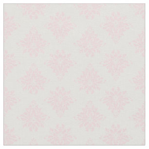 Tissu Rose Clair Damassé sur Ivoire