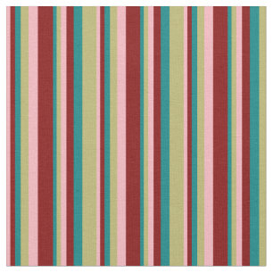 Tissu Rose clair, marron, Khaki Turquoise et foncé