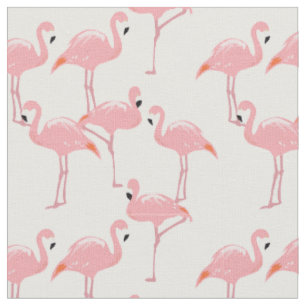 Tissu rose de motif de Flamants roses