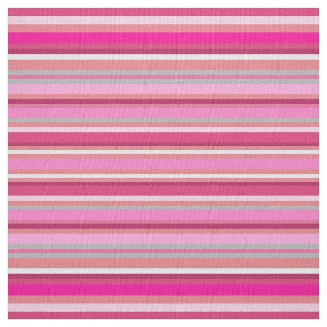 Tissu rose et blanc rayé, (Échantillon)