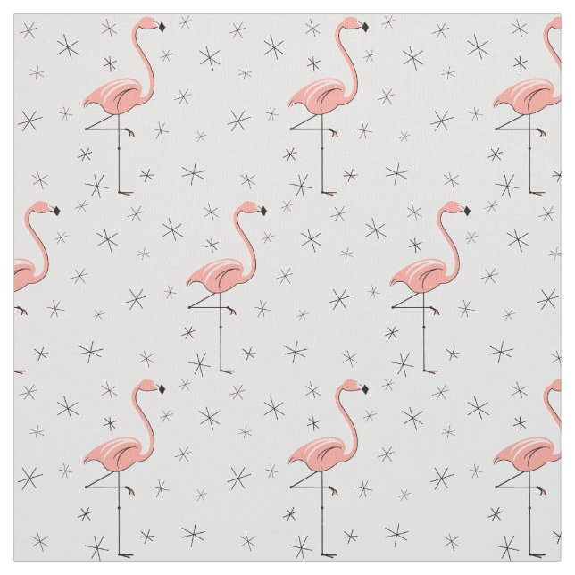 Tissu rose Flamant rose (Échantillon)