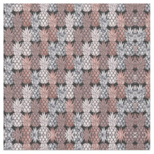 Tissu Rose moderne Parties scintillant or rose Ananas Mo