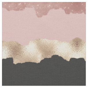 Tissu Rose Parties scintillant or noir rose Abstrait Gir