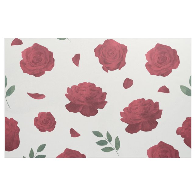 Tissu Rose Pattern Fabric (Fat Quarter)