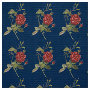 Tissu Rose rouge vintage