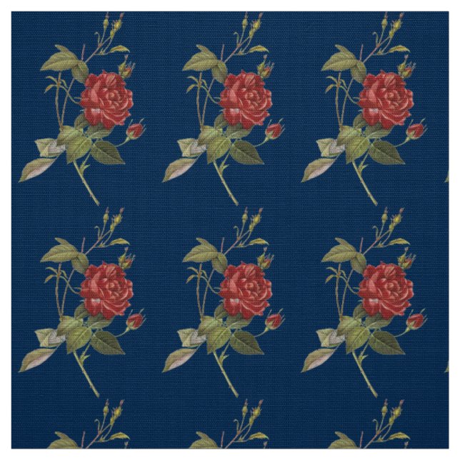 Tissu Rose rouge vintage (Échantillon)