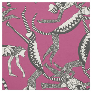 Tissu rose singe